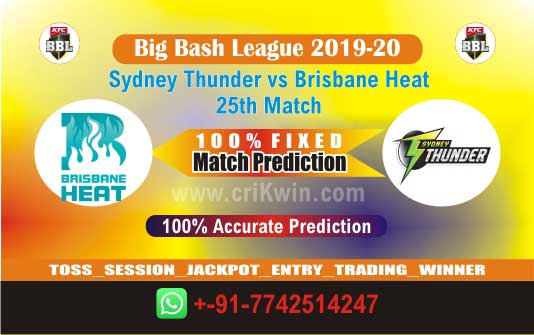 BBL TwentyT20 Today Match Prediction BRH vs SYT 25th 100% Sure Win