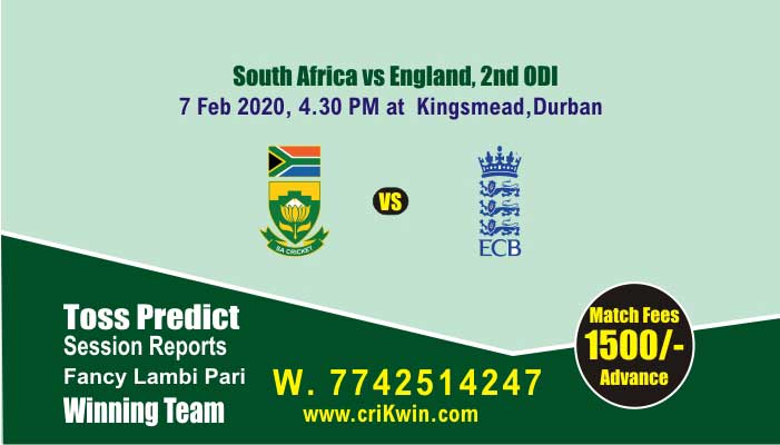 Today Match Prediction 100% Sure Win SA vs Eng 2nd ODI