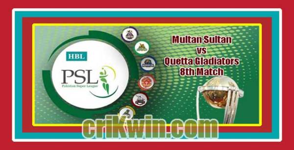 Multan vs Quetta PSL 2019 Today 8th T20 Match Prediction Tips
