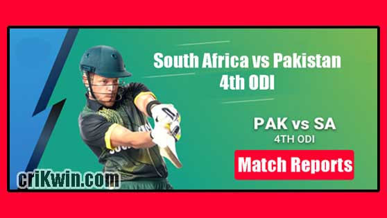 PAK vs RSA Today Match Reports 4th ODI 100% Sure Match Prediction