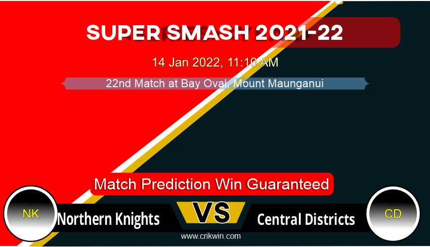 Northern Knights vs Central Districts T20 22nd Today Match Prediction with latest all updates from Super Smash 2021-22 14 Jan 2022, 11:10 AM Match