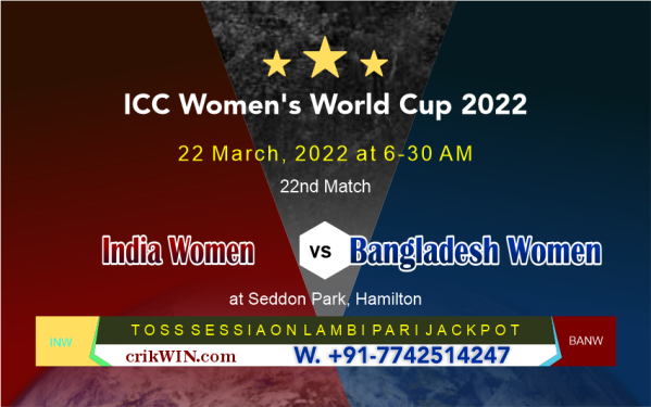 Women's WC WODI Today Match Prediction Bangladesh Women vs India Women 22nd Match Who Will Win BDW vs INW ICC Women's World Cup Match