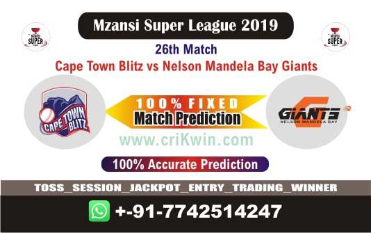 MSL 2019 Today Match Prediction NMG vs CTB 26th Who Will Win toss